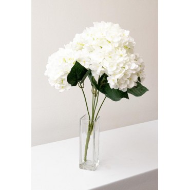 Ramo hortensia vintage blanco